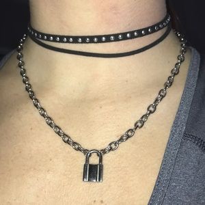 Studded Suede Necklace